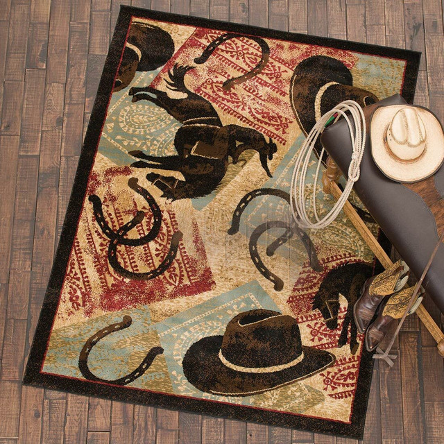 Cowboy Icons Rug - 2 x 3