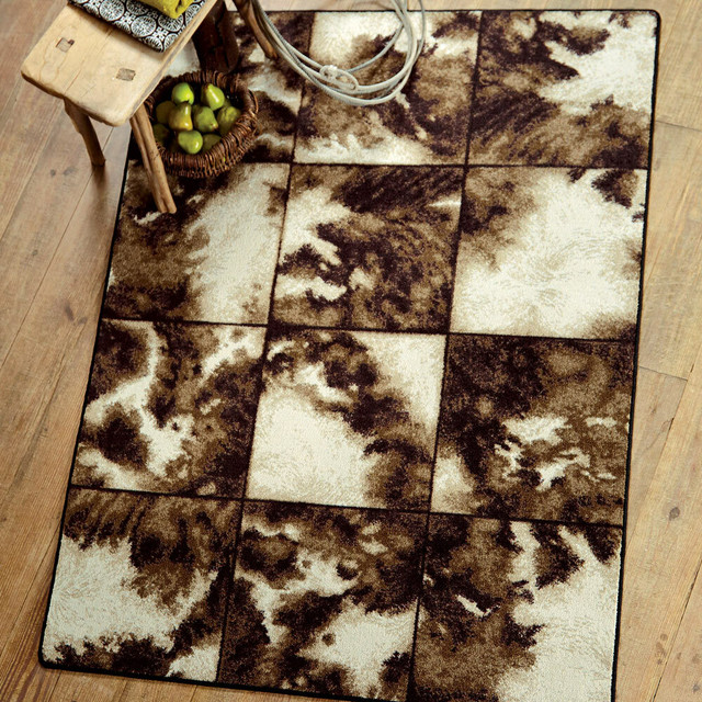 Cowhide Cubed Rug - 3 x 4