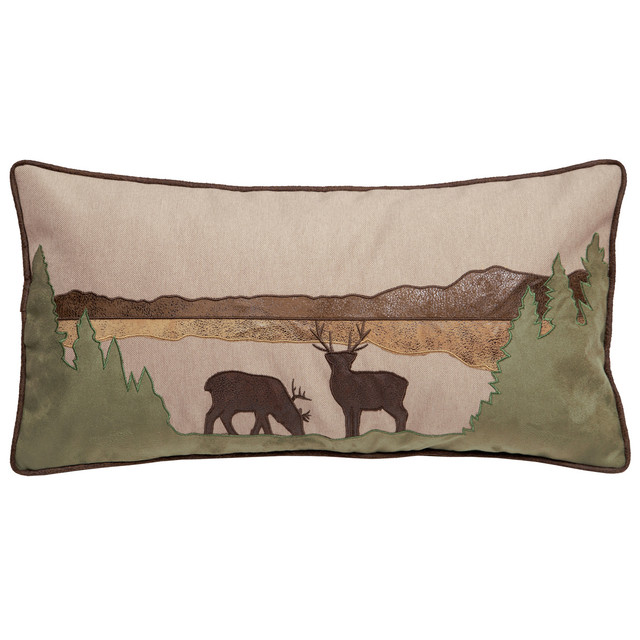 Deer Landscape Pillow