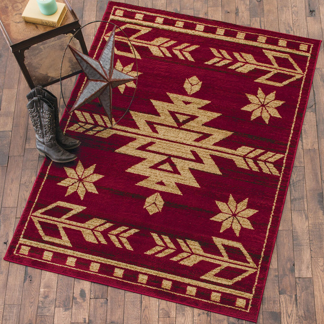 Desert Arrow Red Rug - 2 x 7