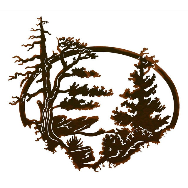 Desert Pine Metal Wall Art - OVERSTOCK