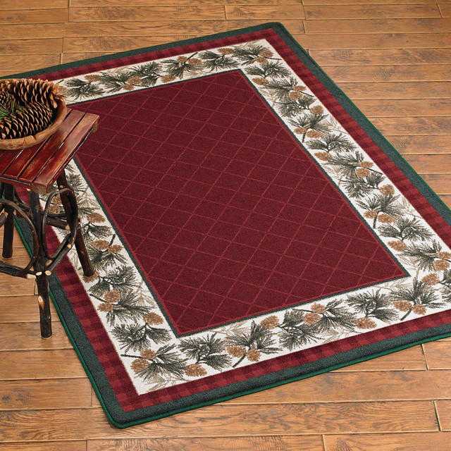Evergreen Burgundy Rug - 3 x 4