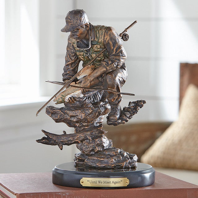 Fisherman Releasing Fish Sculpture - "Until We Meet Again" - SALE - OUT OF STOCK