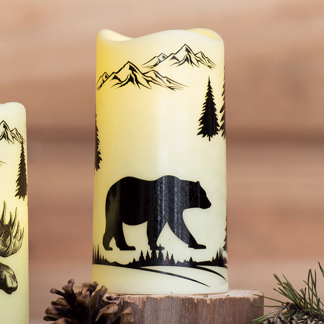 Forest Wildlife Bear LED Candle- SALE