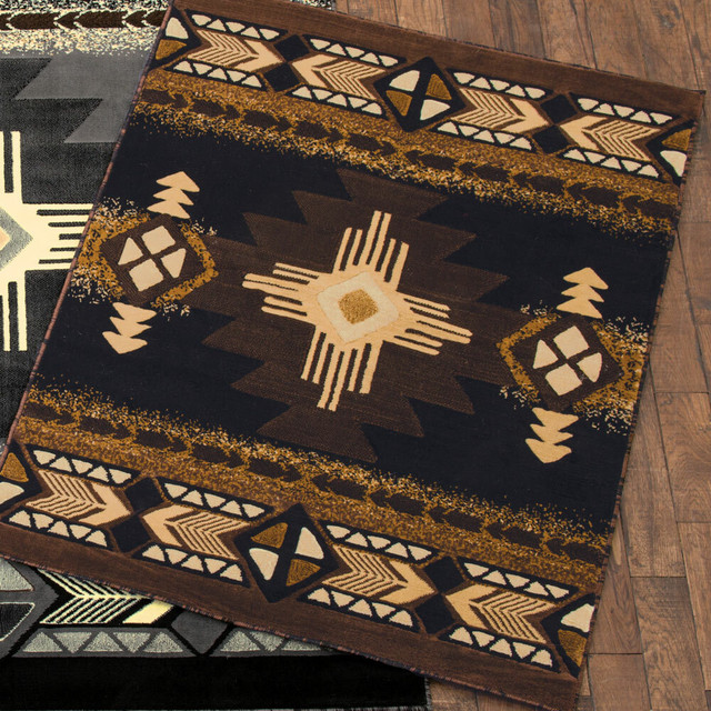 Four Winds Black Rug - 2 x 7