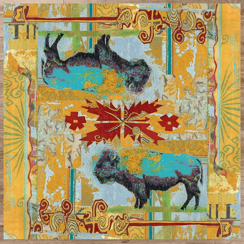 Golden Buffalo Rug - 8 Ft. Square