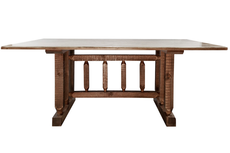 Homestead Trestle Dining Table - Stained & Lacquered