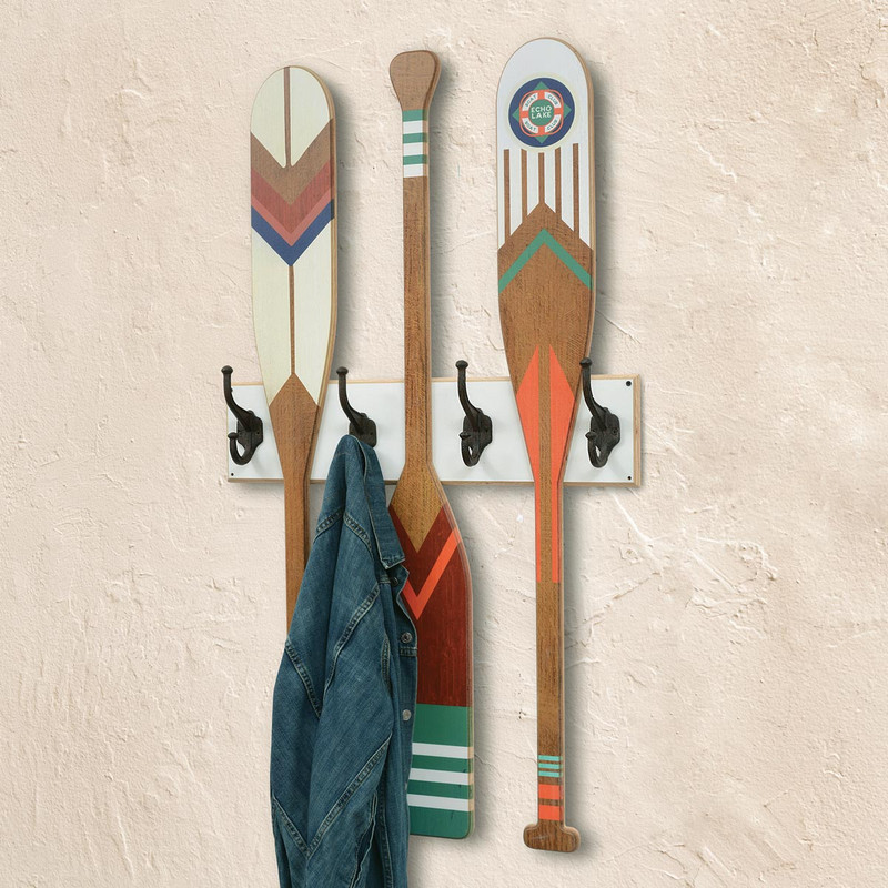 Lake Paddles Coat Rack Black Forest Decor