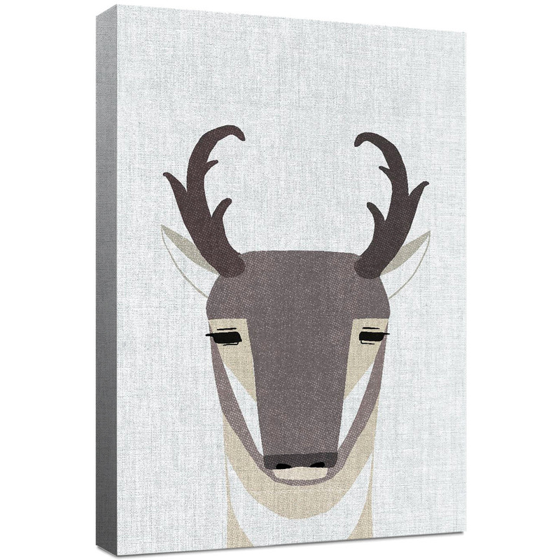 Minimalist Antelope Canvas Art