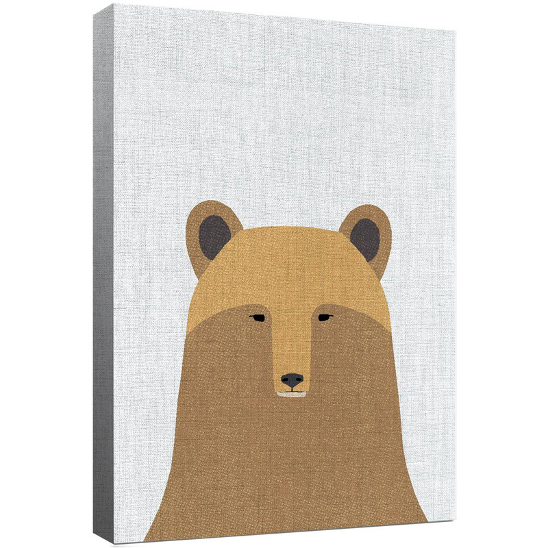 Minimalist Bear Canvas Art