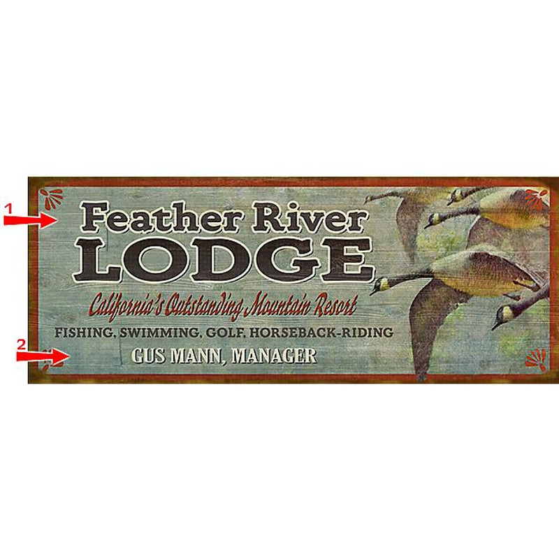 Geese Lodge Sign - 17 x 44