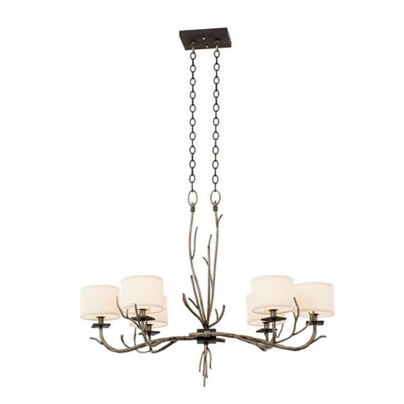 Peak 6 Light Oval Chandelier