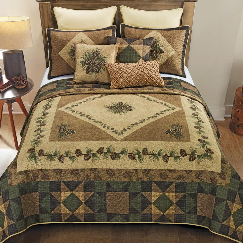 Pinecone Grove Quilt Bed Set - Queen