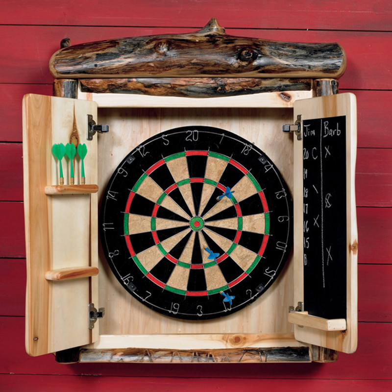 Log Dartboard Cabinet | Black Forest Decor