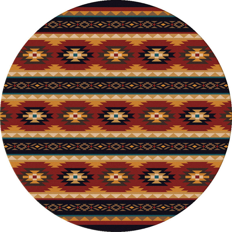 Red Deer Lodge Rug - 8 Ft. Round