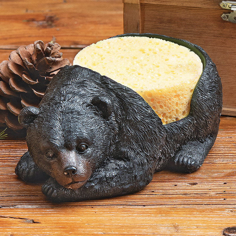 Resting Bear Kitchen Sponge Holder