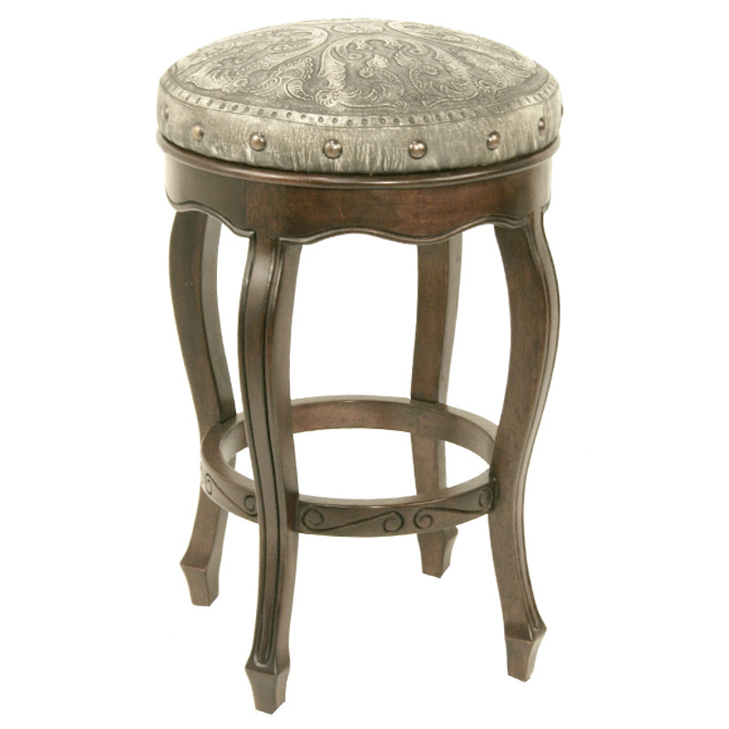Spanish Heritage Round Barstools - Colonial Ash - Set of 3