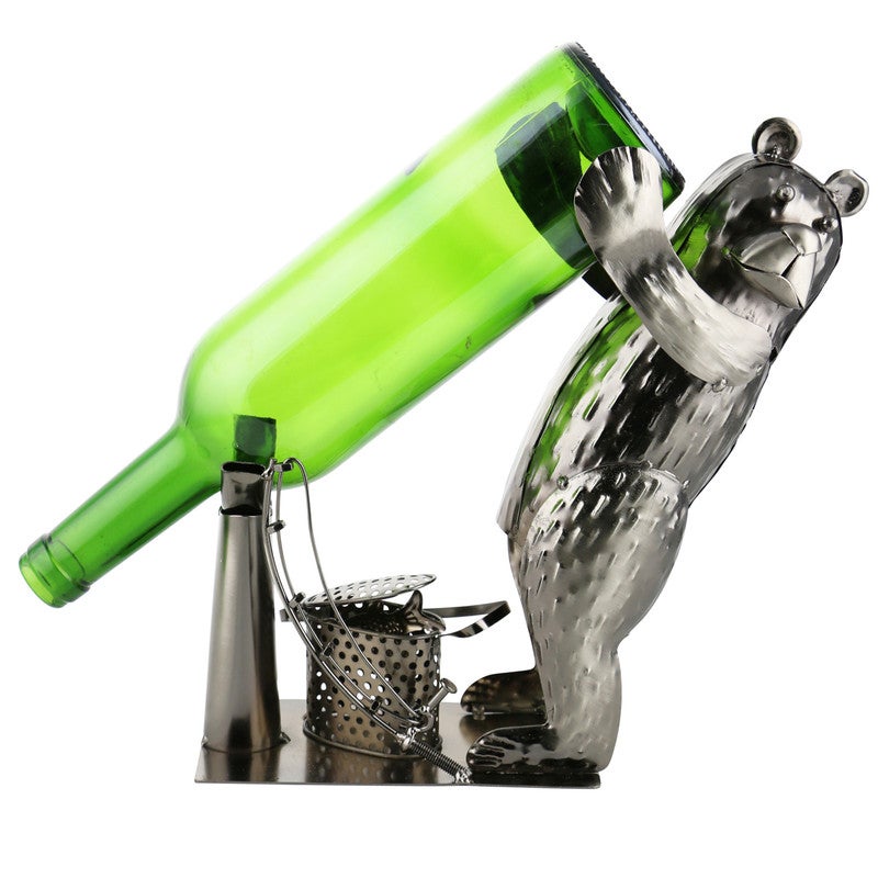 Fishing Bear Wine Bottle Holder