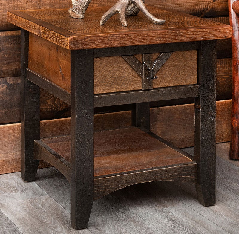 Yellowstone Dutton 1 Drawer Nightstand with Shelf