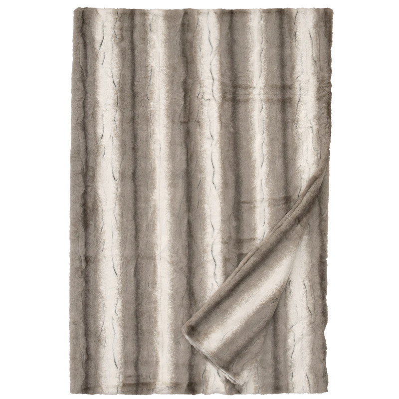 Angora Platinum Cuddle Fur Throw