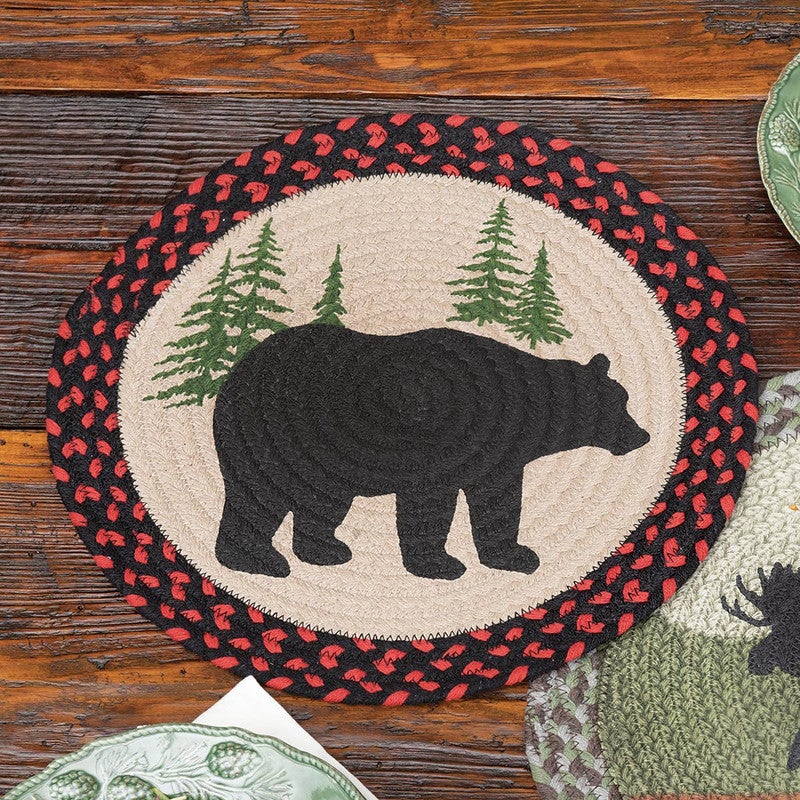 Bear Silhouette Braided Placemat