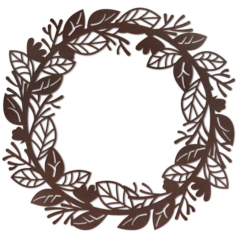 Leafy Metal Wreath Wall Art