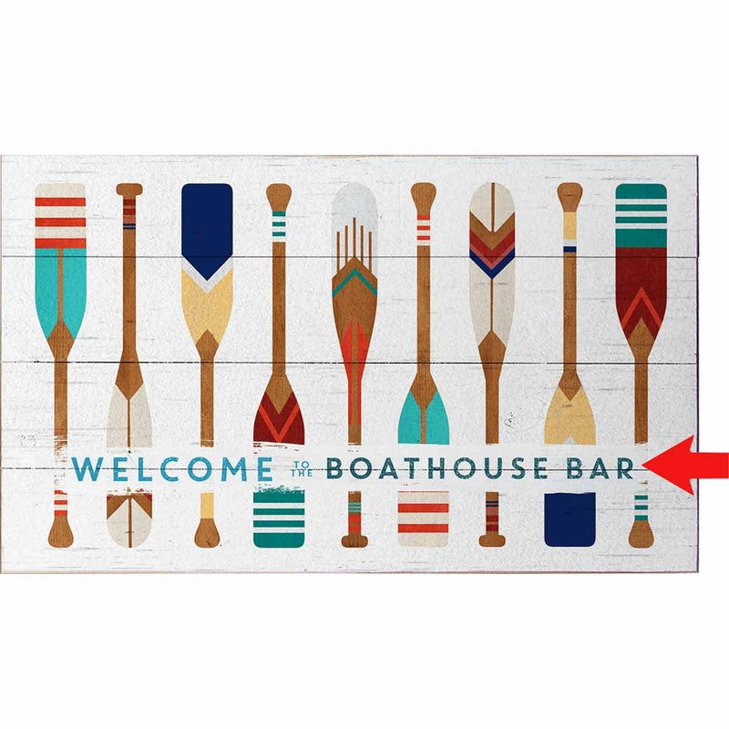 Boathouse Welcome Personalized Wood Sign