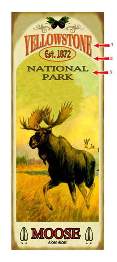 Yellowstone National Park with Moose Sign