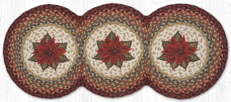 Poinsettia Bloom Tri-Circle Table Runner