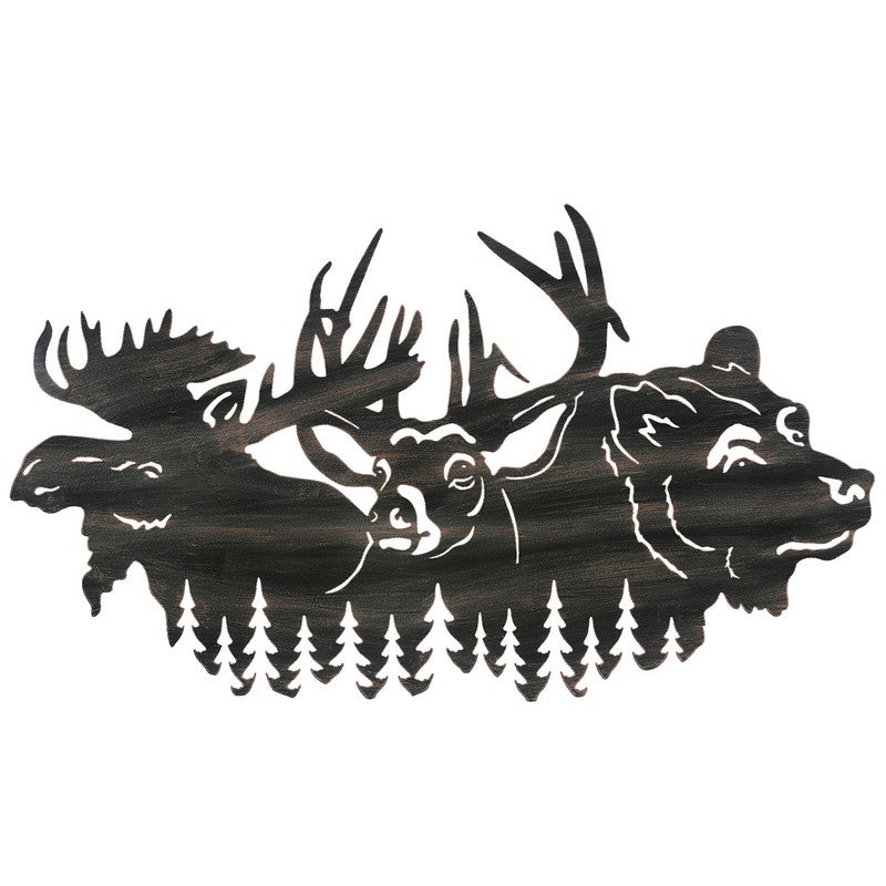 Majestic Trio Wildlife Metal Wall Art - CLEARANCE