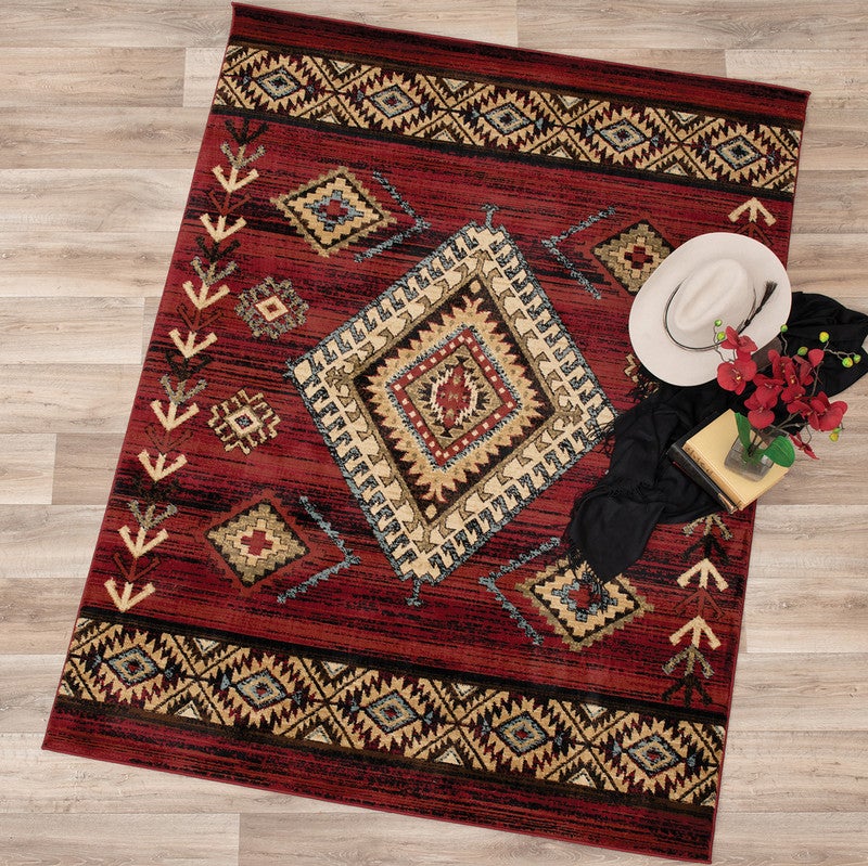 Crimson Ridge Southwestern Rug - 8 x 10