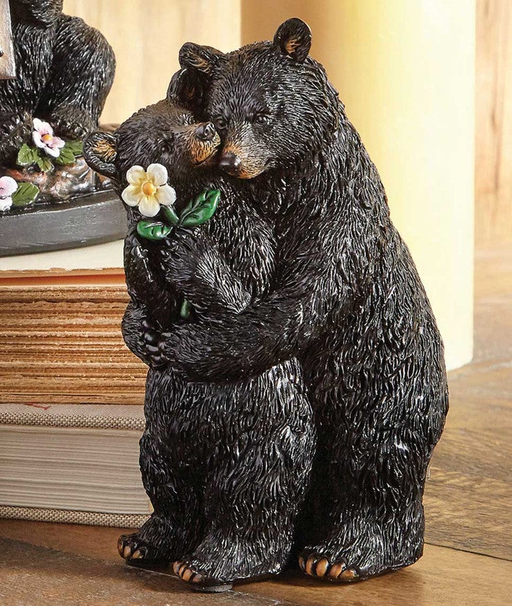 Black Bear Embrace Figurine
