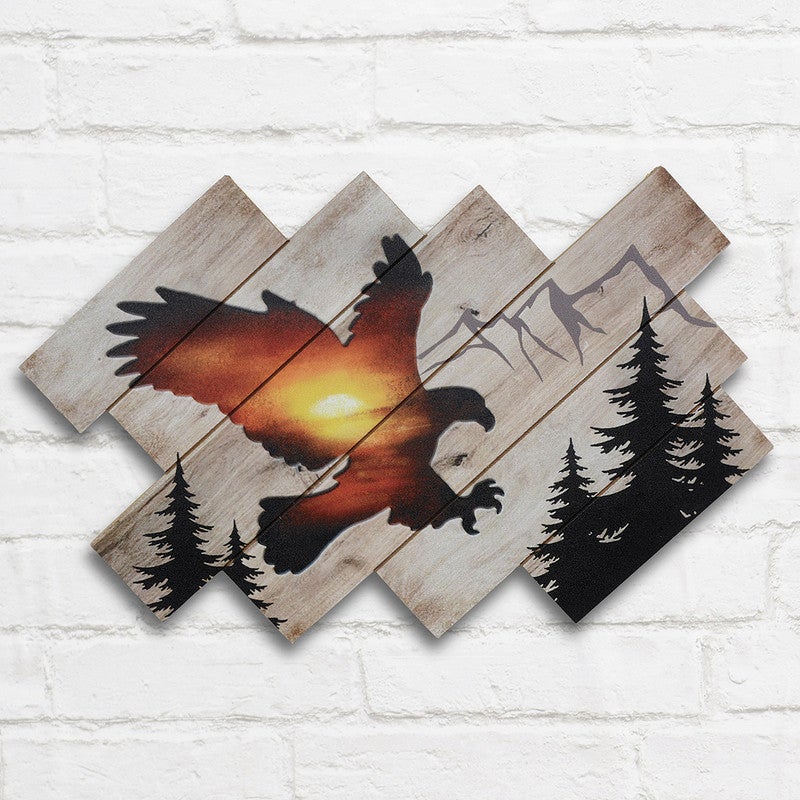 Majestic Eagle Wooden Wall Art