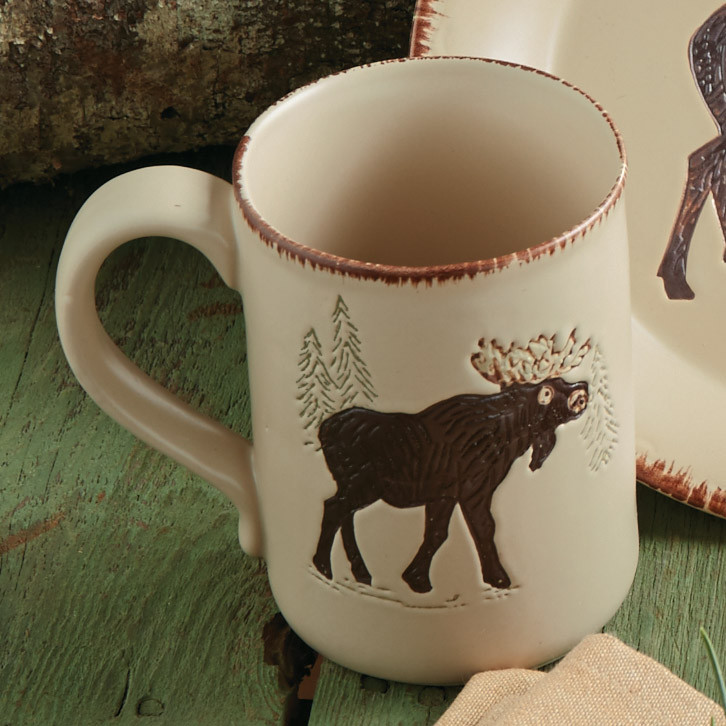 Bear & Moose Stoneware Moose Mug | Black Forest Decor