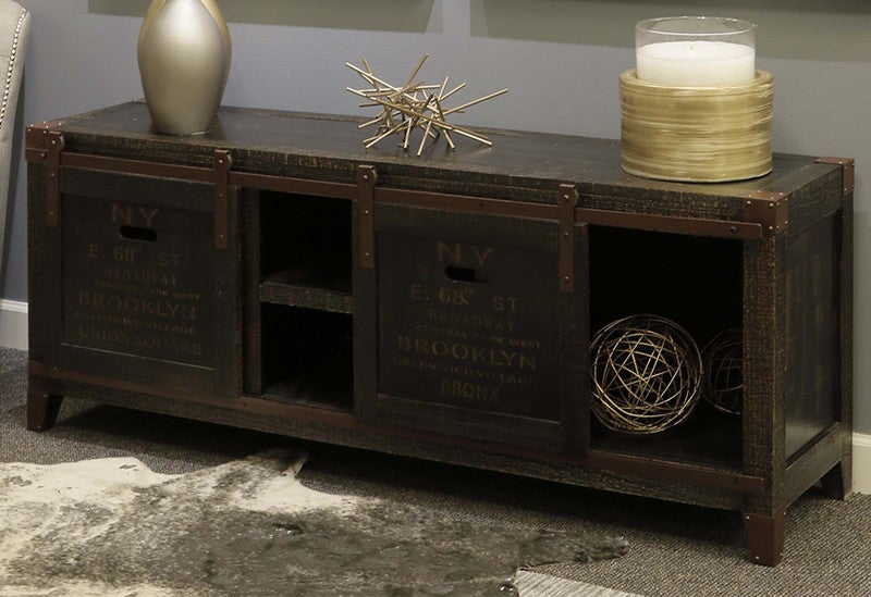 Distressed Crates Media Cabinet