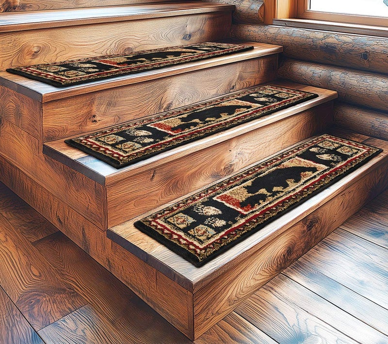 Rustic Bear Stair Tread