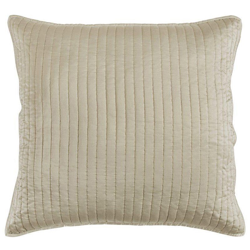Beige Satin Euro Sham