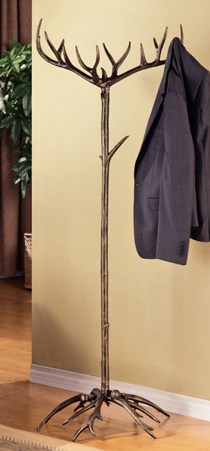 Bronze Finish Antler Coat Rack Black Forest Decor