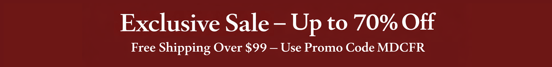 Up to 70% OFF — Holiday Deals. Free Shipping Over $79 — Use Coupon Code HD79