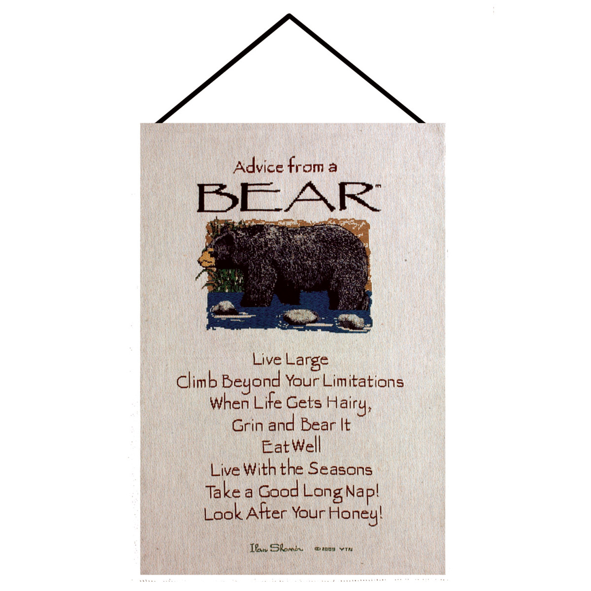Lessons from a Bear Wall Tapestry Black Forest Decor