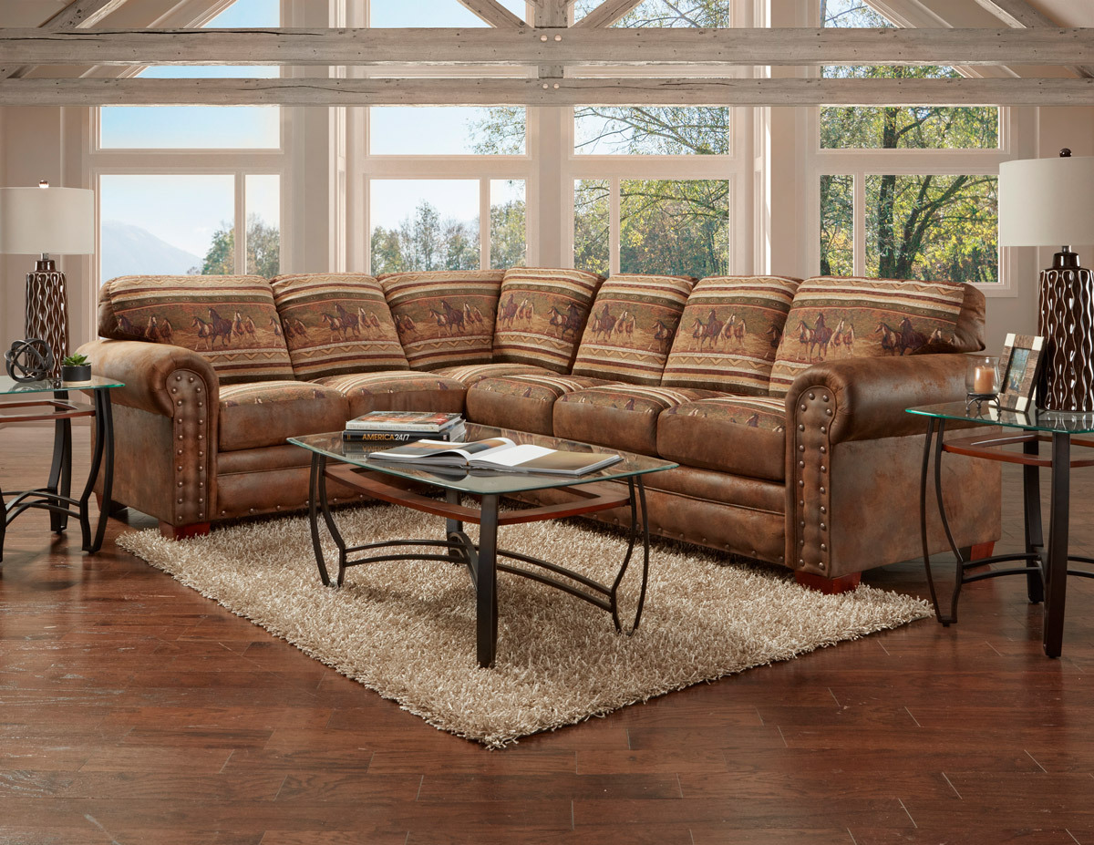 Mustang Band 2-Piece Sectional Sofa from Black Forest Decor, image size:1200x927