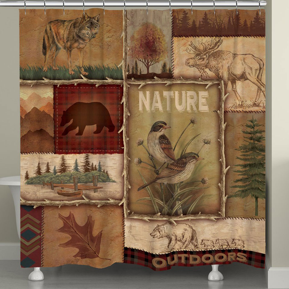 Outdoor Getaway Shower Curtain, image size:958x958