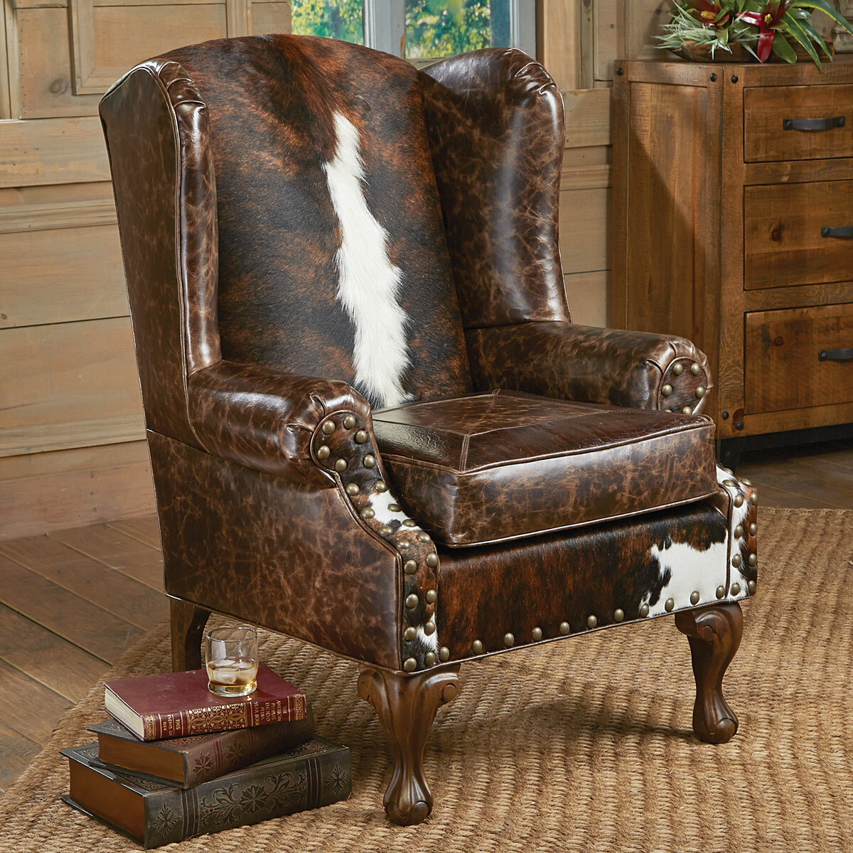 Leather Wingback Cost Plus Leather Chair Alden Leather High Back
