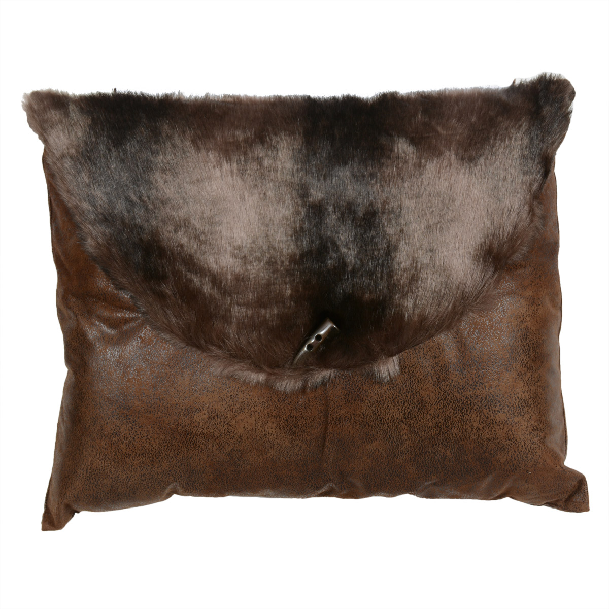 Rustic Bedding: Brown Bear Faux Fur Envelope Pillow | Black Forest
