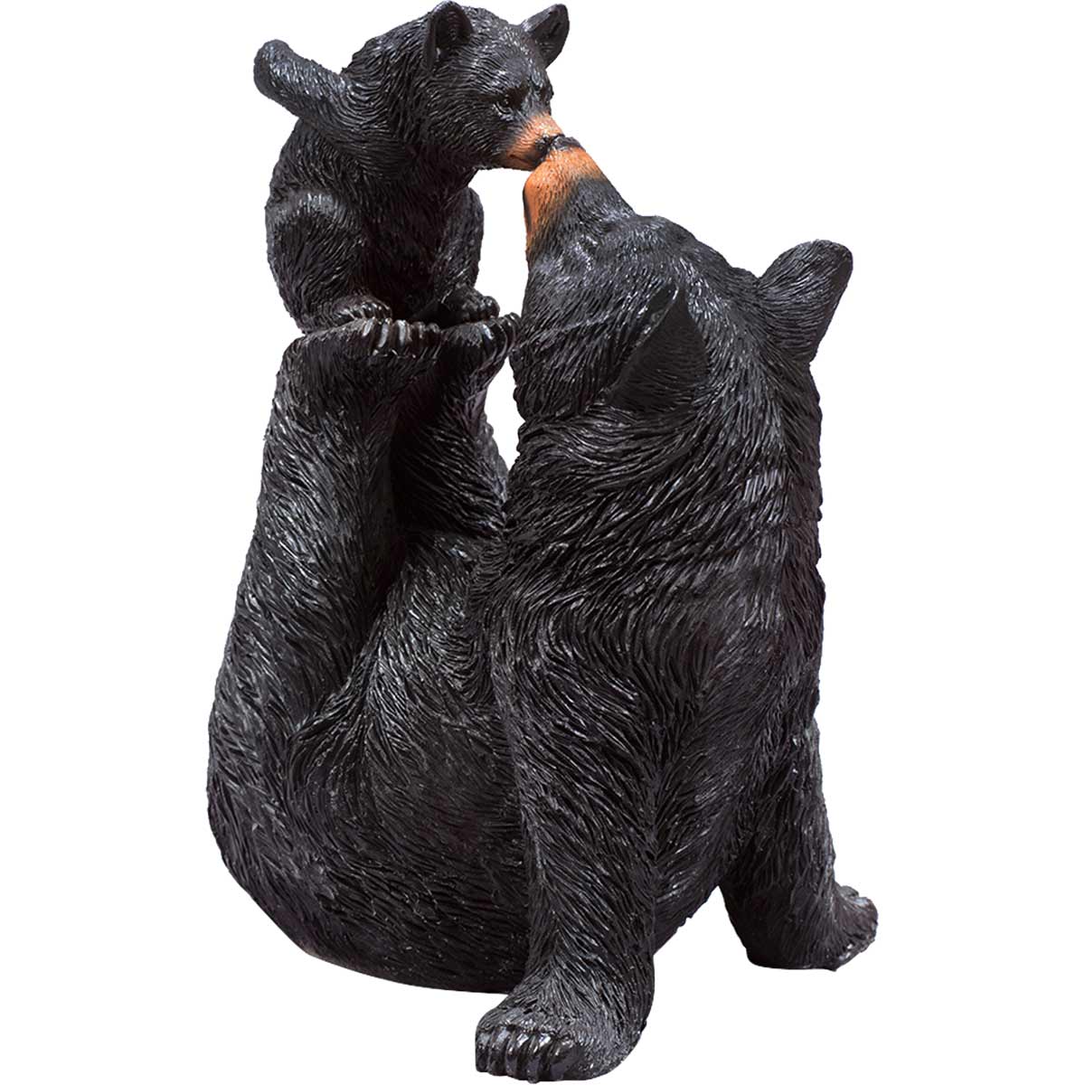 Playful Mama Bear & Cub Sculpture | Black Forest Decor