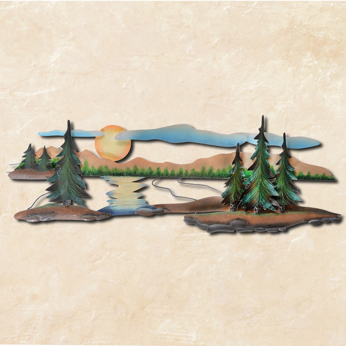 Mountain Lake Metal Wall Art from Black Forest Decor, image size:1200x1200