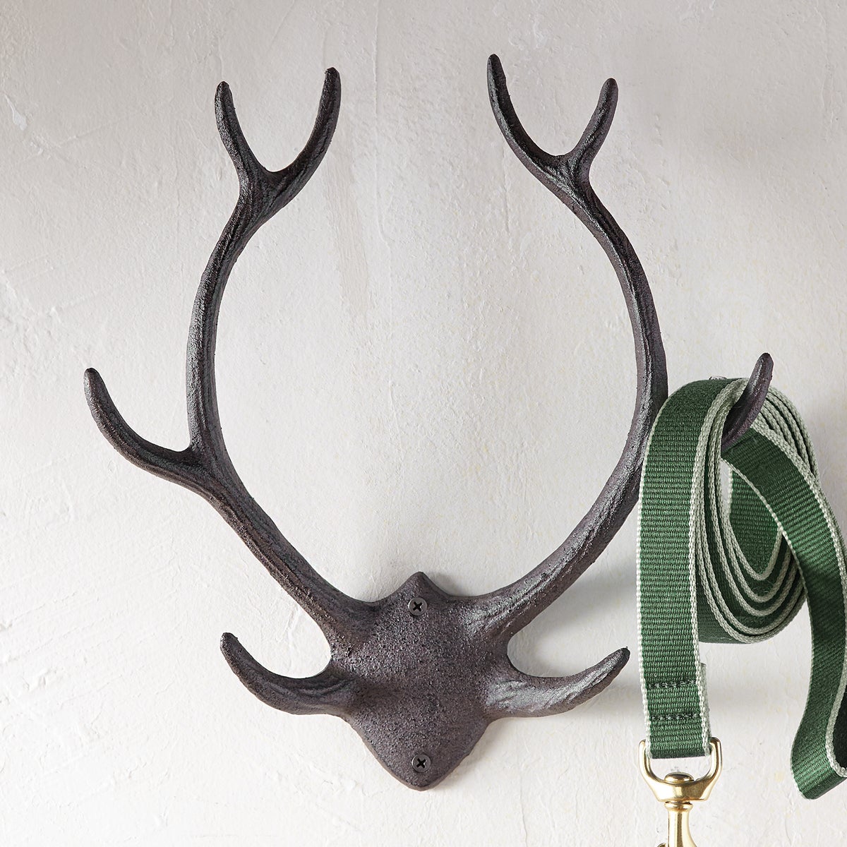 Cast Iron Antler Hooks Black Forest Decor - Main Image