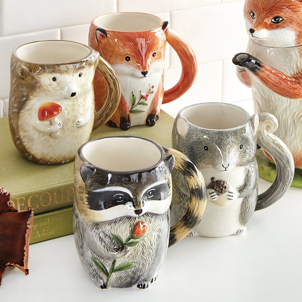 ともニャンФωФ Forest Friends 3-D Mugs - Set of 4 - OVERSTOCK | Black Forest Decor