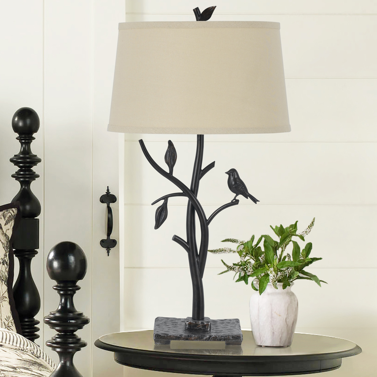 Bird Watch Table Lamp Black Forest Decor