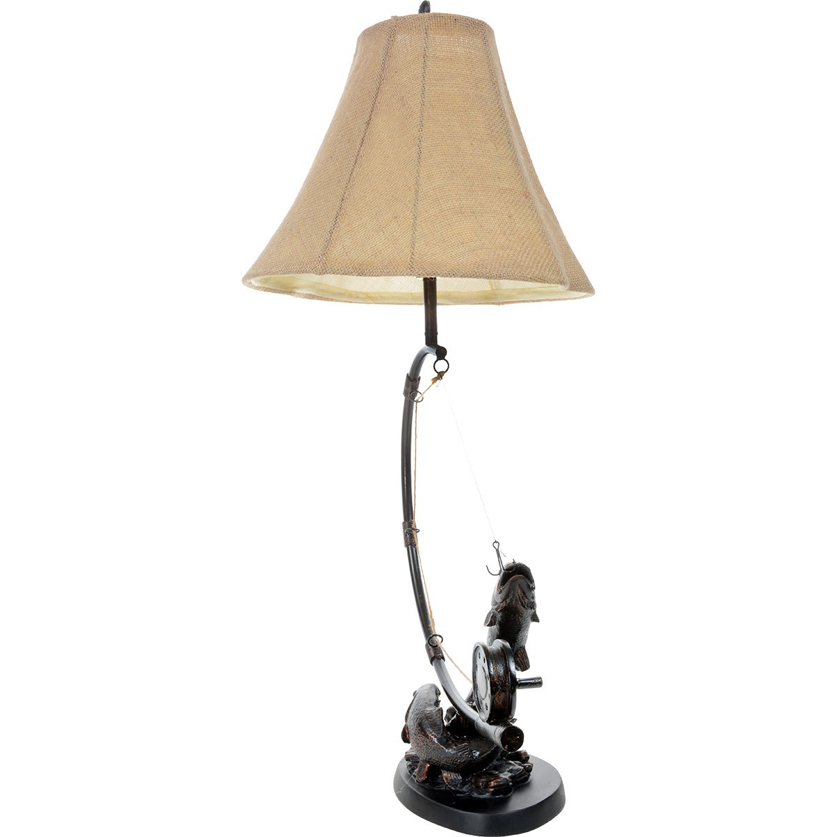 Kenroy Home Fly Rod Table Lamp - Rustic Fishing Theme With Oil Rubbed Bronze Finish